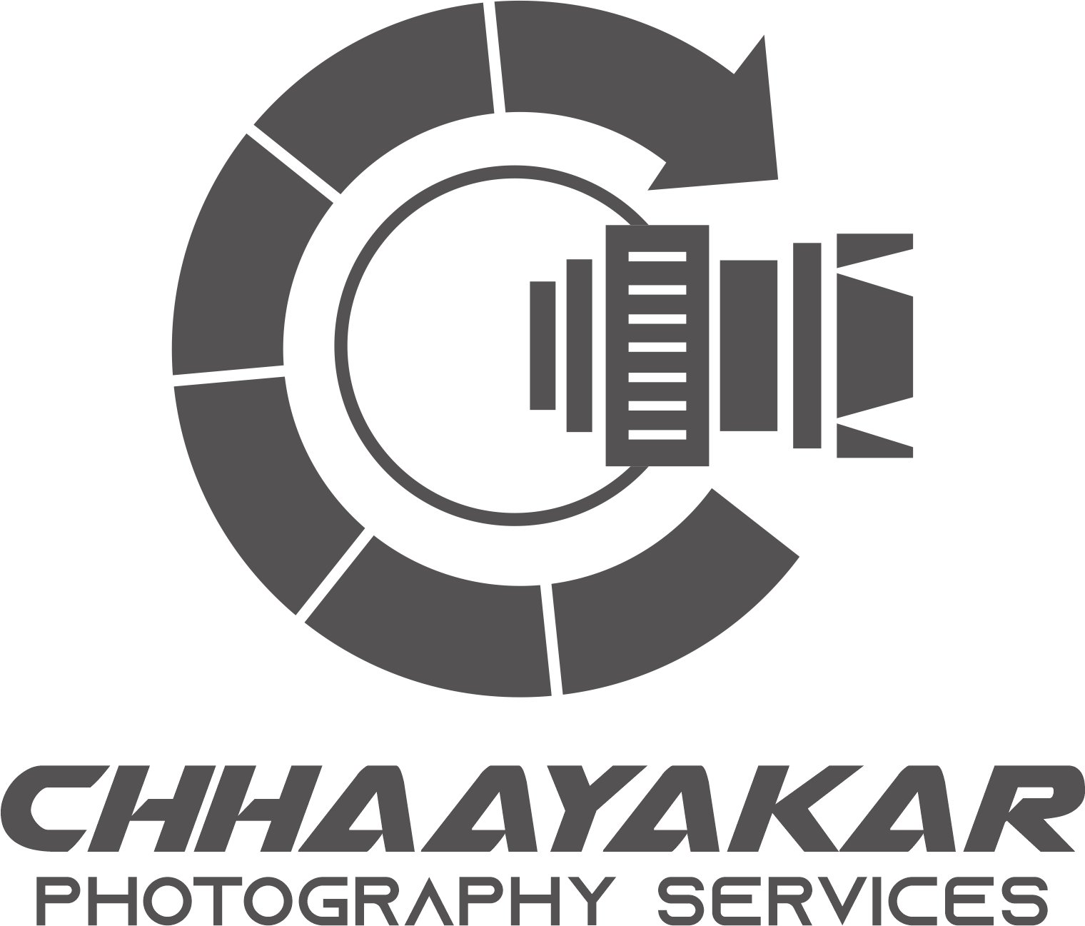 Chhaayakar photography brand logo with stylized camera-inspired design on transparent background